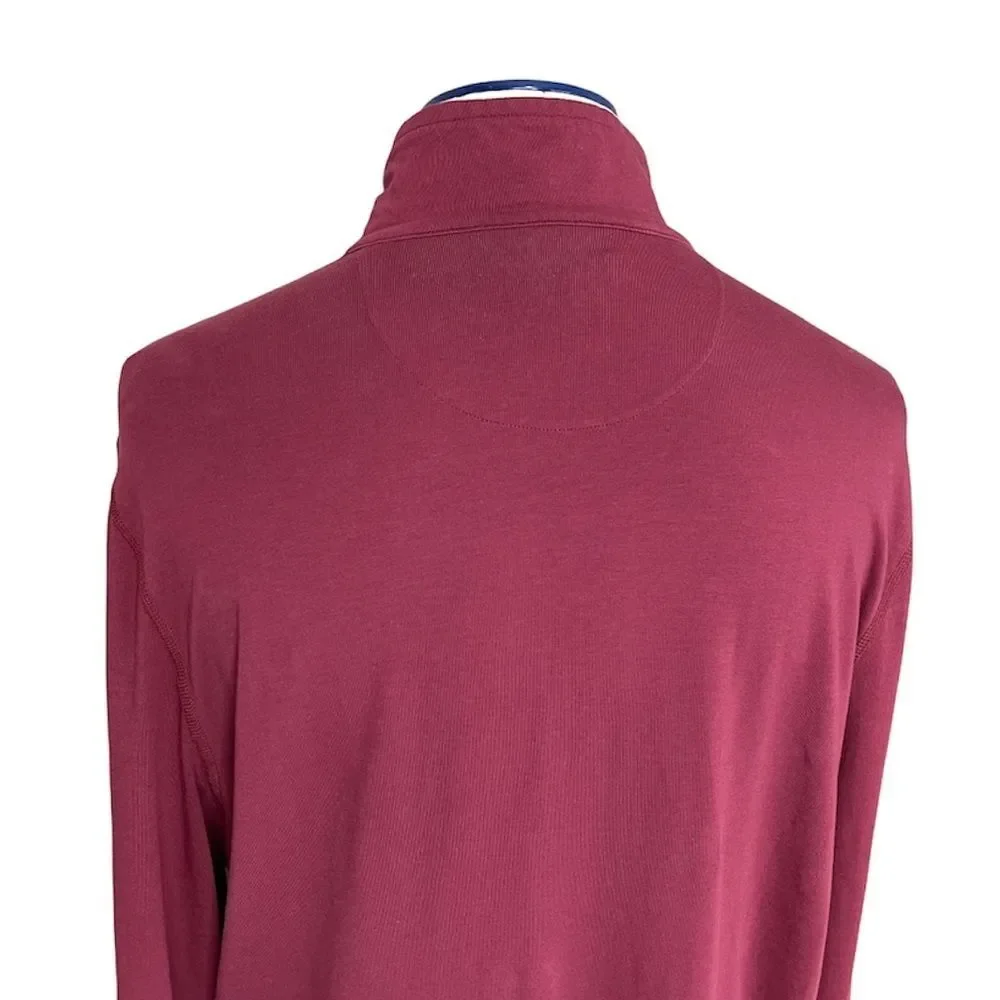 Michael Kors Mens Sweater 2XL Mock Neck Red Half Zip - Picture 4 of 14
